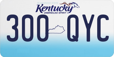 KY license plate 300QYC