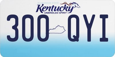 KY license plate 300QYI