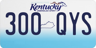 KY license plate 300QYS