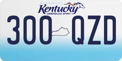 KY license plate 300QZD
