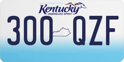 KY license plate 300QZF