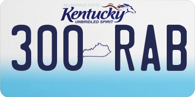 KY license plate 300RAB