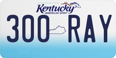 KY license plate 300RAY
