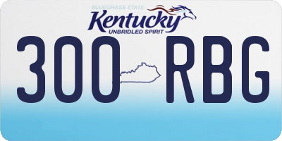 KY license plate 300RBG