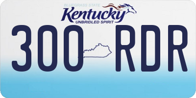 KY license plate 300RDR