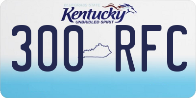 KY license plate 300RFC