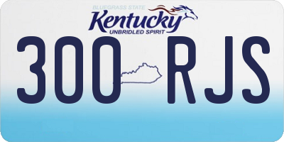 KY license plate 300RJS