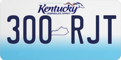 KY license plate 300RJT