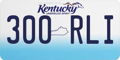 KY license plate 300RLI
