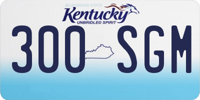 KY license plate 300SGM