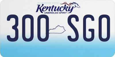 KY license plate 300SGO