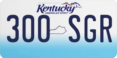 KY license plate 300SGR