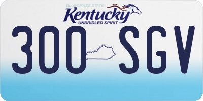 KY license plate 300SGV
