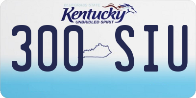 KY license plate 300SIU