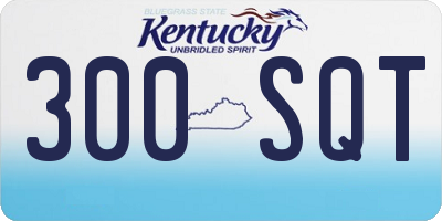 KY license plate 300SQT