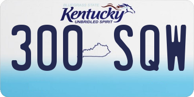 KY license plate 300SQW