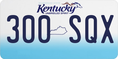 KY license plate 300SQX