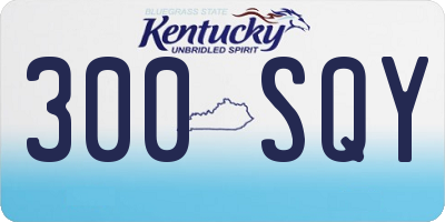 KY license plate 300SQY