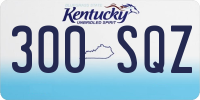 KY license plate 300SQZ