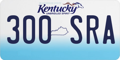 KY license plate 300SRA