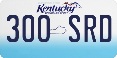 KY license plate 300SRD