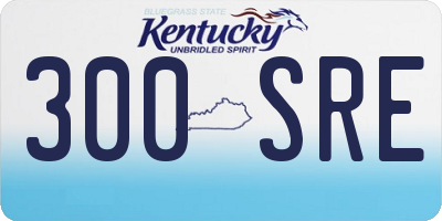 KY license plate 300SRE