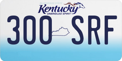 KY license plate 300SRF