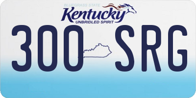 KY license plate 300SRG