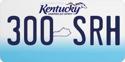 KY license plate 300SRH