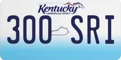 KY license plate 300SRI
