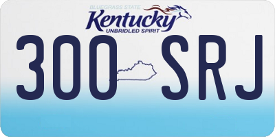 KY license plate 300SRJ
