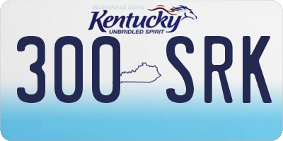 KY license plate 300SRK