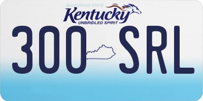 KY license plate 300SRL