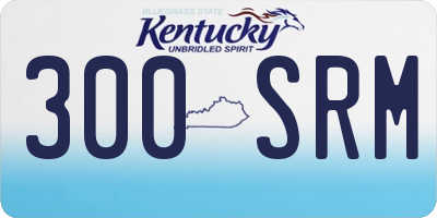 KY license plate 300SRM