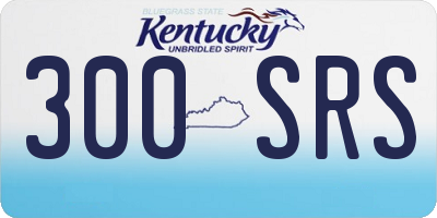 KY license plate 300SRS