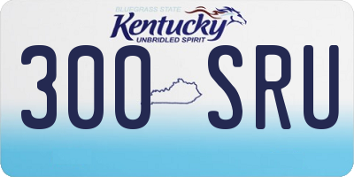 KY license plate 300SRU