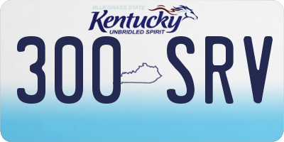 KY license plate 300SRV