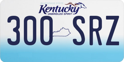 KY license plate 300SRZ