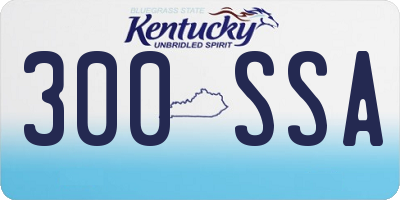 KY license plate 300SSA