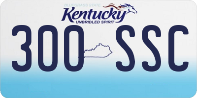 KY license plate 300SSC