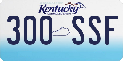KY license plate 300SSF