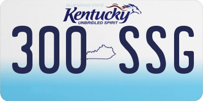 KY license plate 300SSG