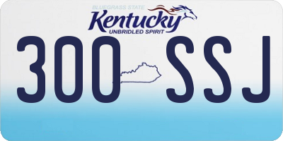 KY license plate 300SSJ
