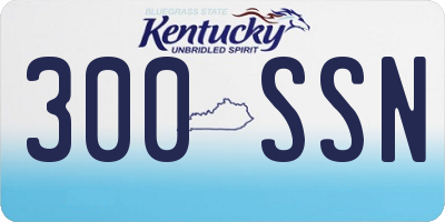KY license plate 300SSN
