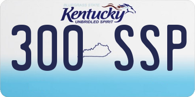 KY license plate 300SSP
