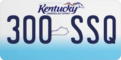 KY license plate 300SSQ