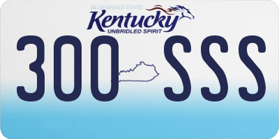 KY license plate 300SSS