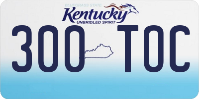 KY license plate 300TOC