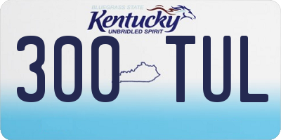 KY license plate 300TUL