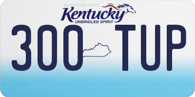 KY license plate 300TUP